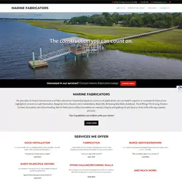 Marine Fabricators Web Design